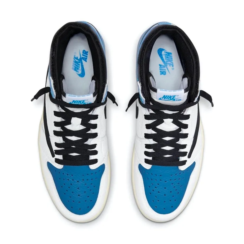 Travis Scott x Fragment x Air Jordan 1 Retro High White Black Royal Sail