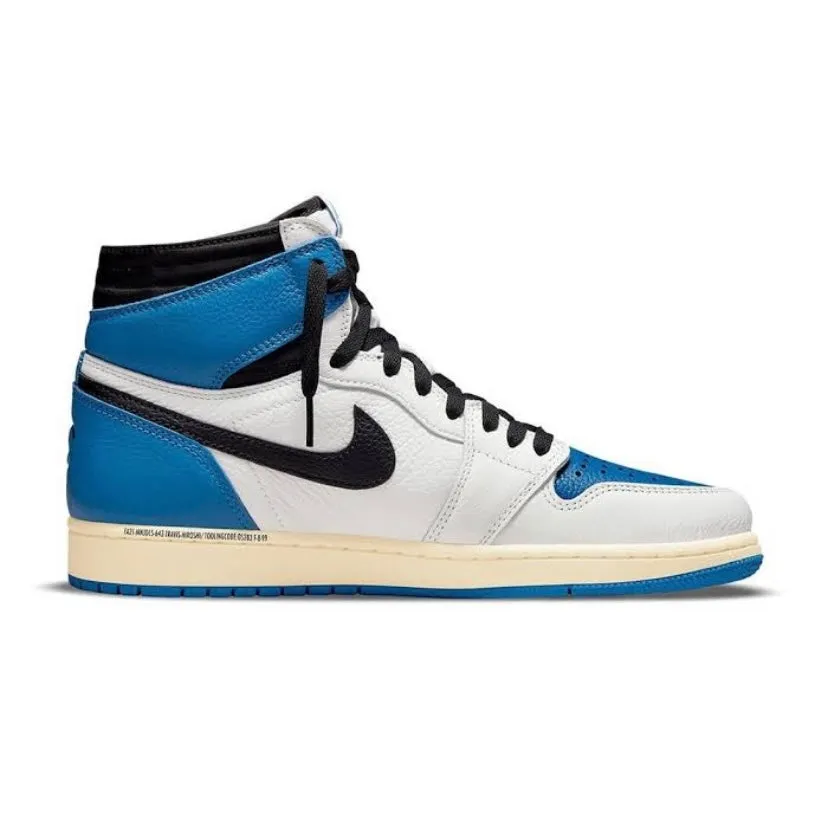 Travis Scott x Fragment x Air Jordan 1 Retro High White Black Royal Sail