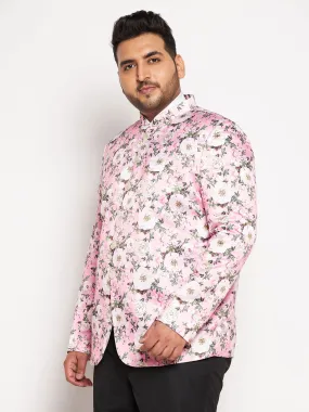 VASTRAMAY Pink Silk Blend Jodhpuri