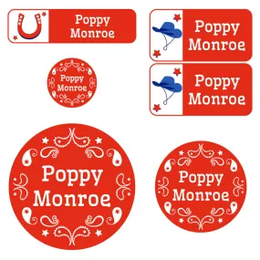 Western Preschool Labels Pack