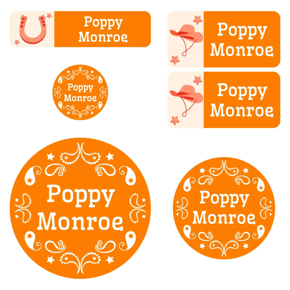 Western Preschool Labels Pack