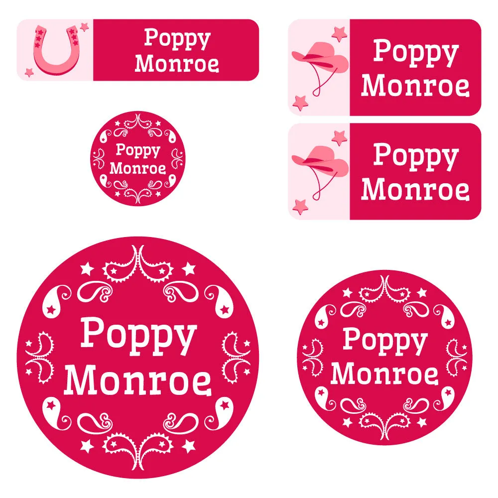 Western Preschool Labels Pack