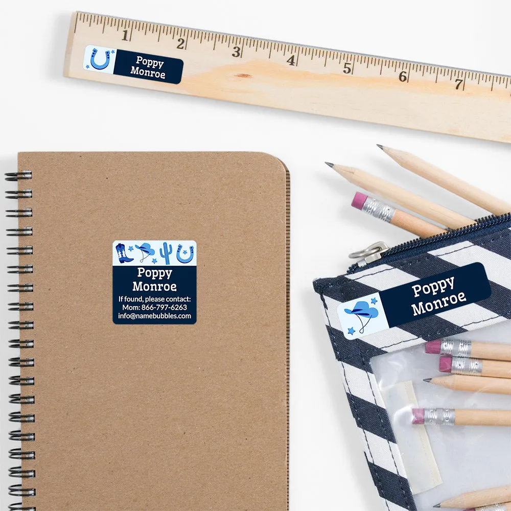 Western School Labels Pack