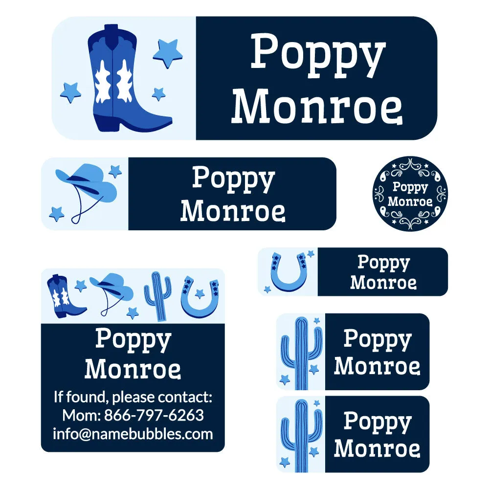 Western School Labels Pack
