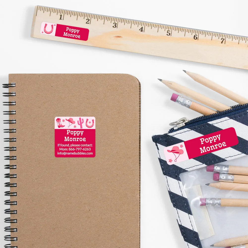 Western School Labels Pack