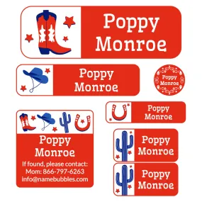 Western School Labels Pack