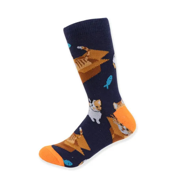 *Women's Novelty Cat In The Box Socks