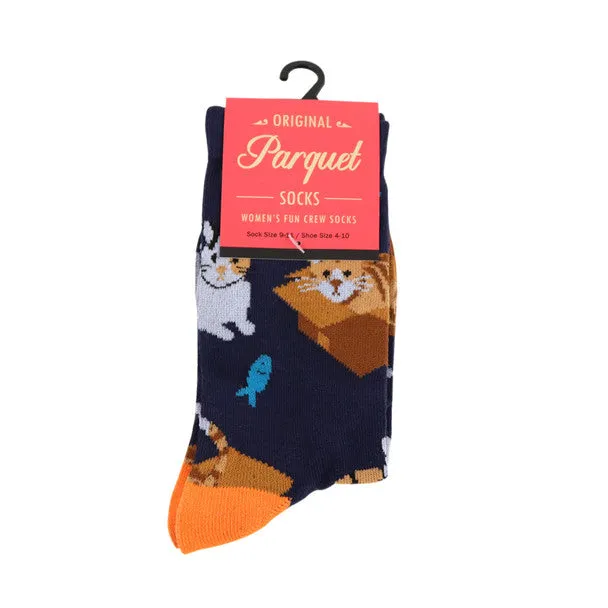 *Women's Novelty Cat In The Box Socks