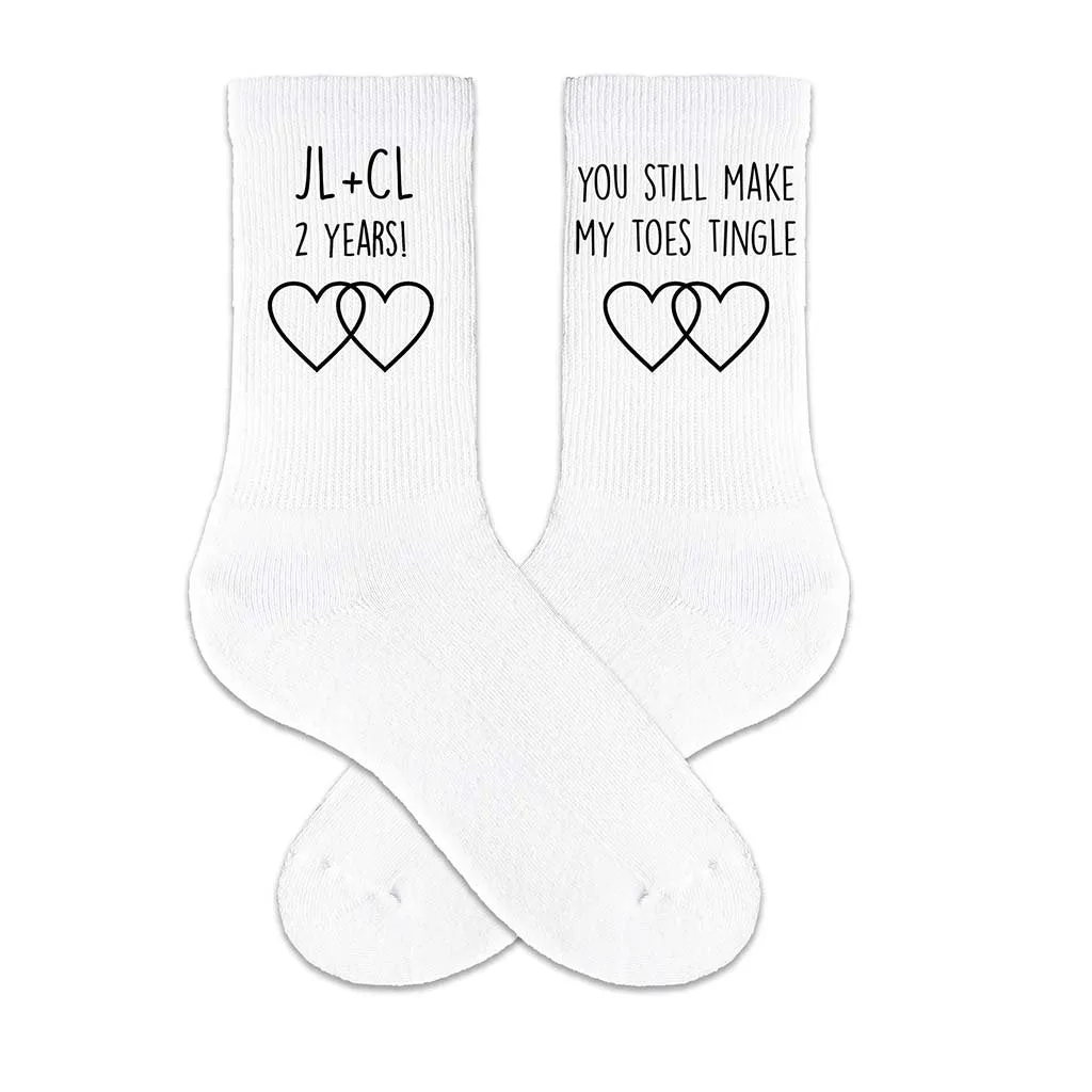 You Still Make My Toes Tingle - Custom Anniversary Socks