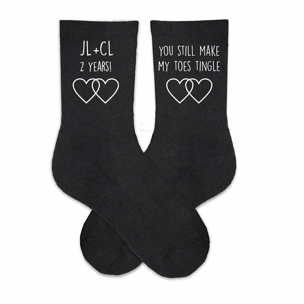 You Still Make My Toes Tingle - Custom Anniversary Socks