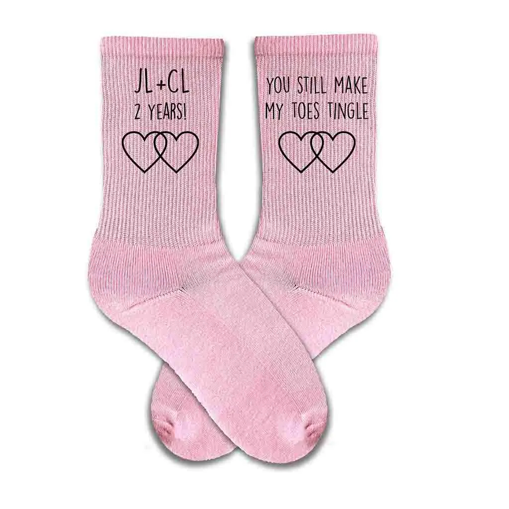 You Still Make My Toes Tingle - Custom Anniversary Socks